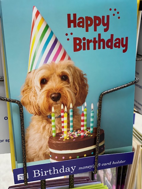 A dog happy birthday card.