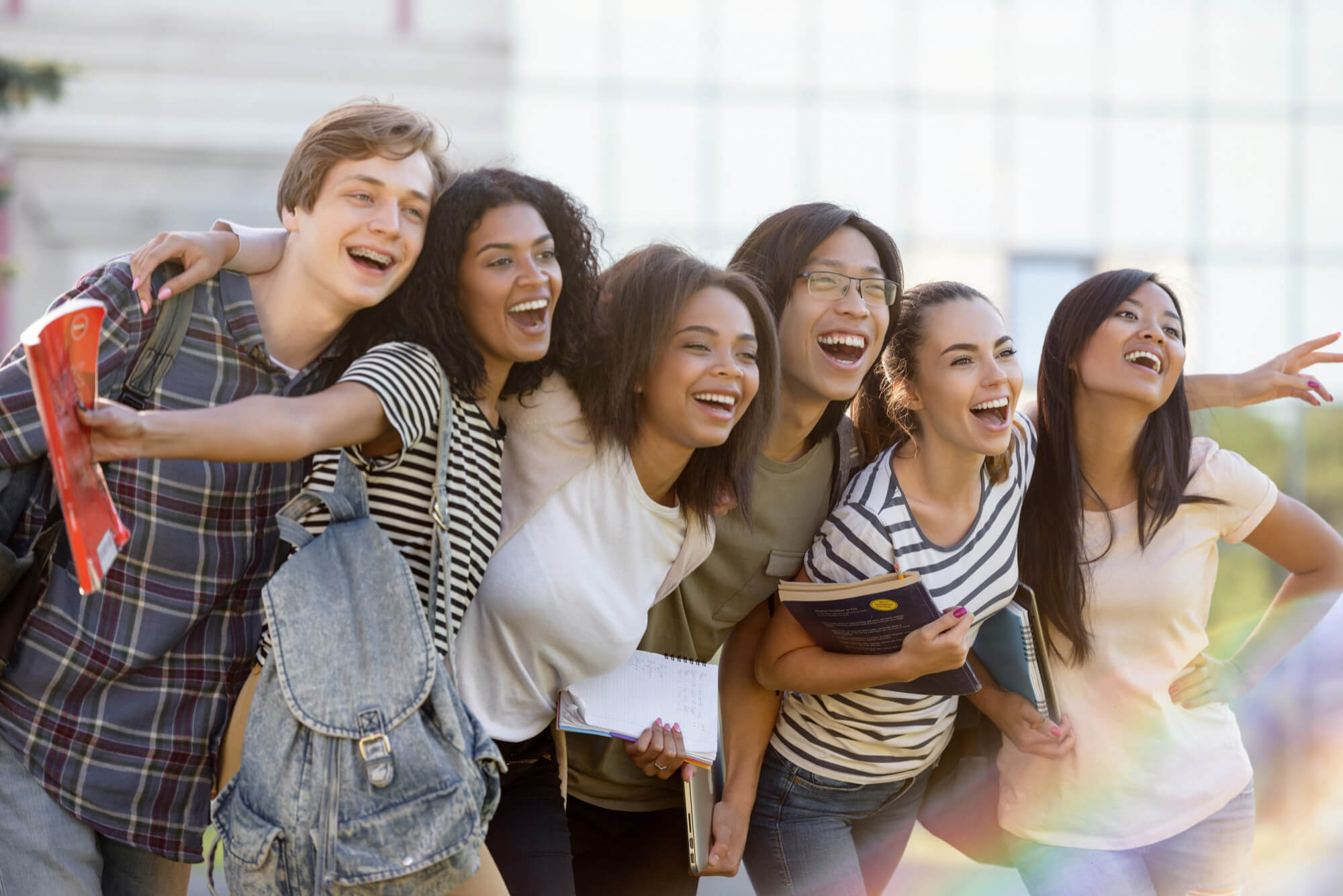 Photo of a group of people laughing together